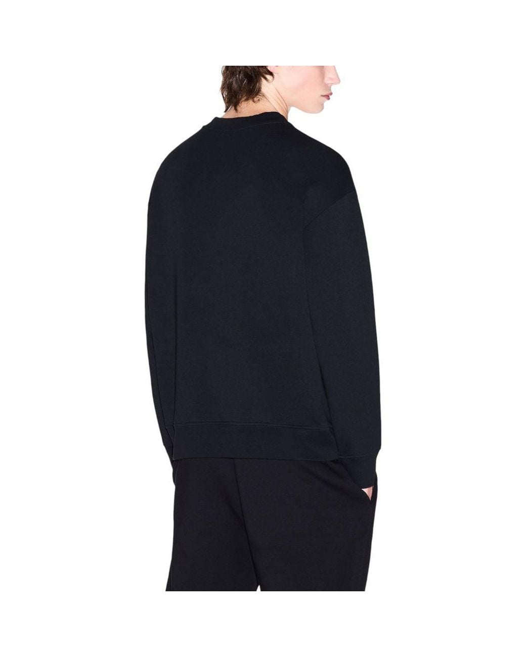 ARMANI EXCHANGE Blue Black Cotton Sweatshirt for men
