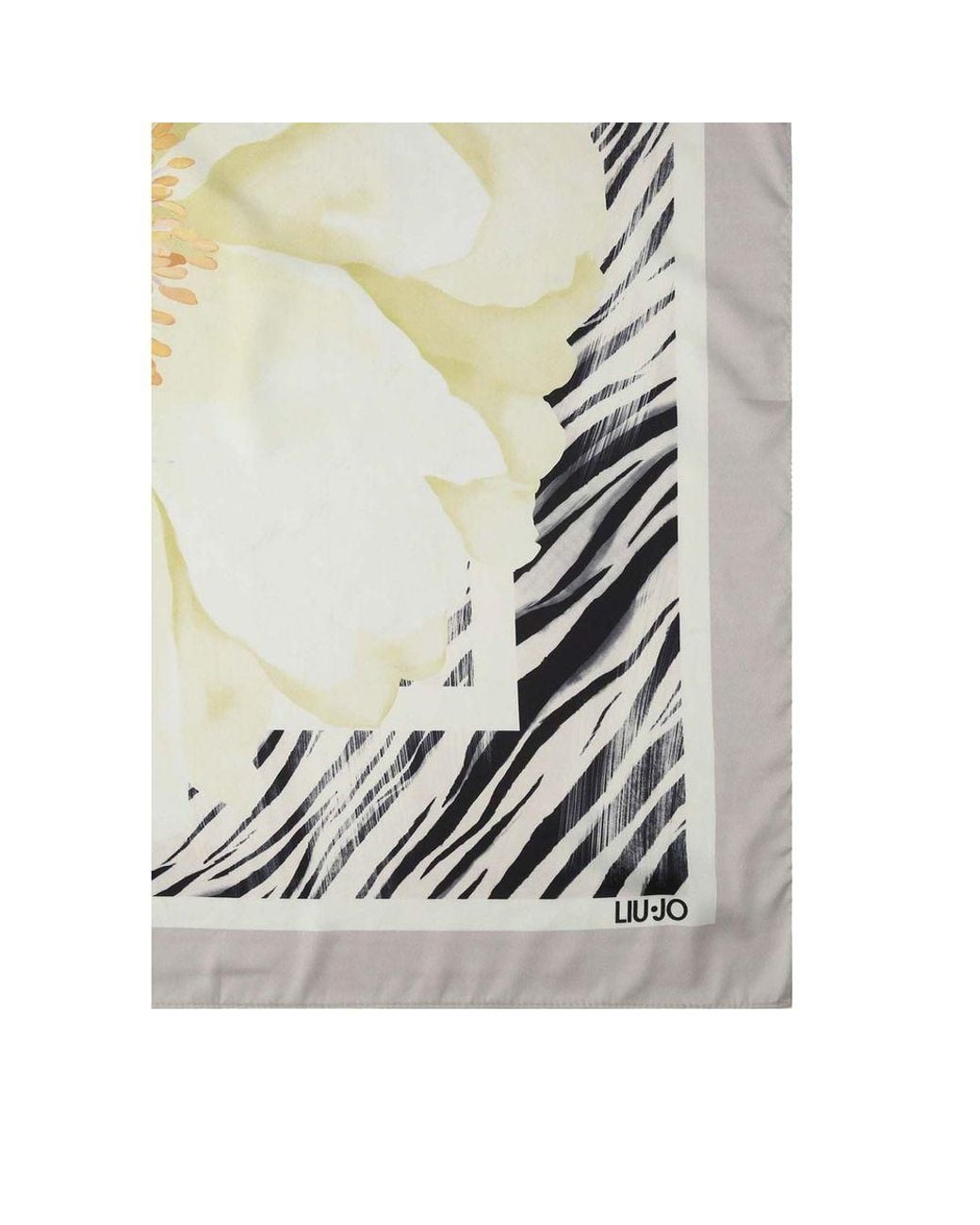 Liu Jo Metallic Gray Polyester Foulard