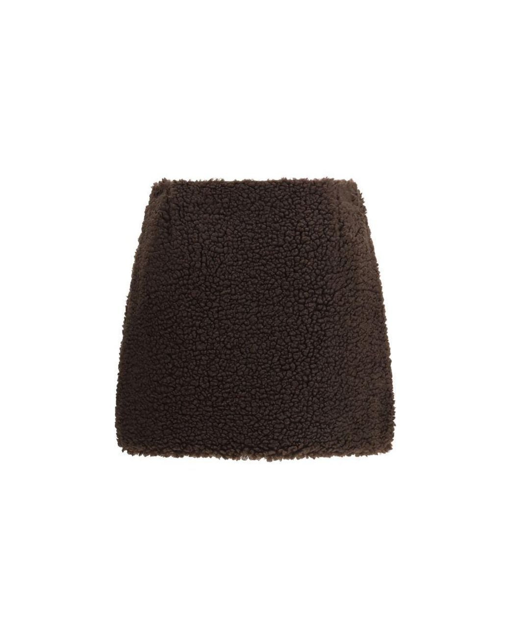 Moncler Black Brown Polyester Mini Skirt