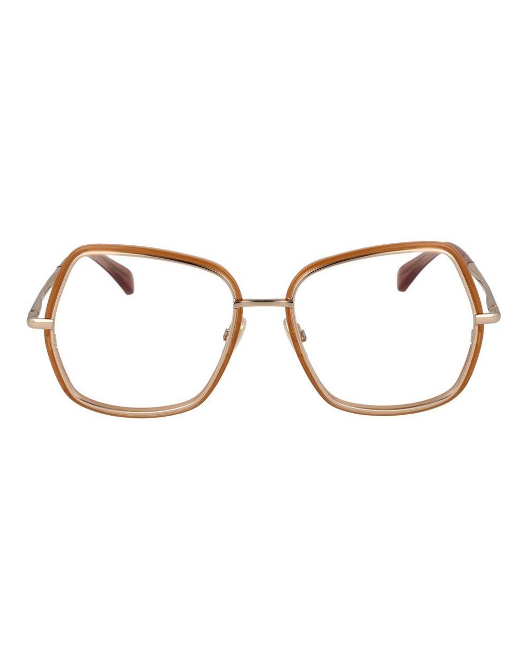 Max Mara Brown Metal Glasses (Frames)