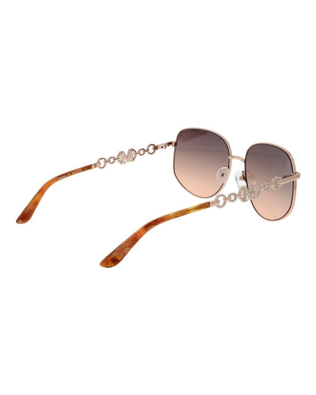 MARCIANO BY GUESS Brown Rose Gold Metal Sunglasses