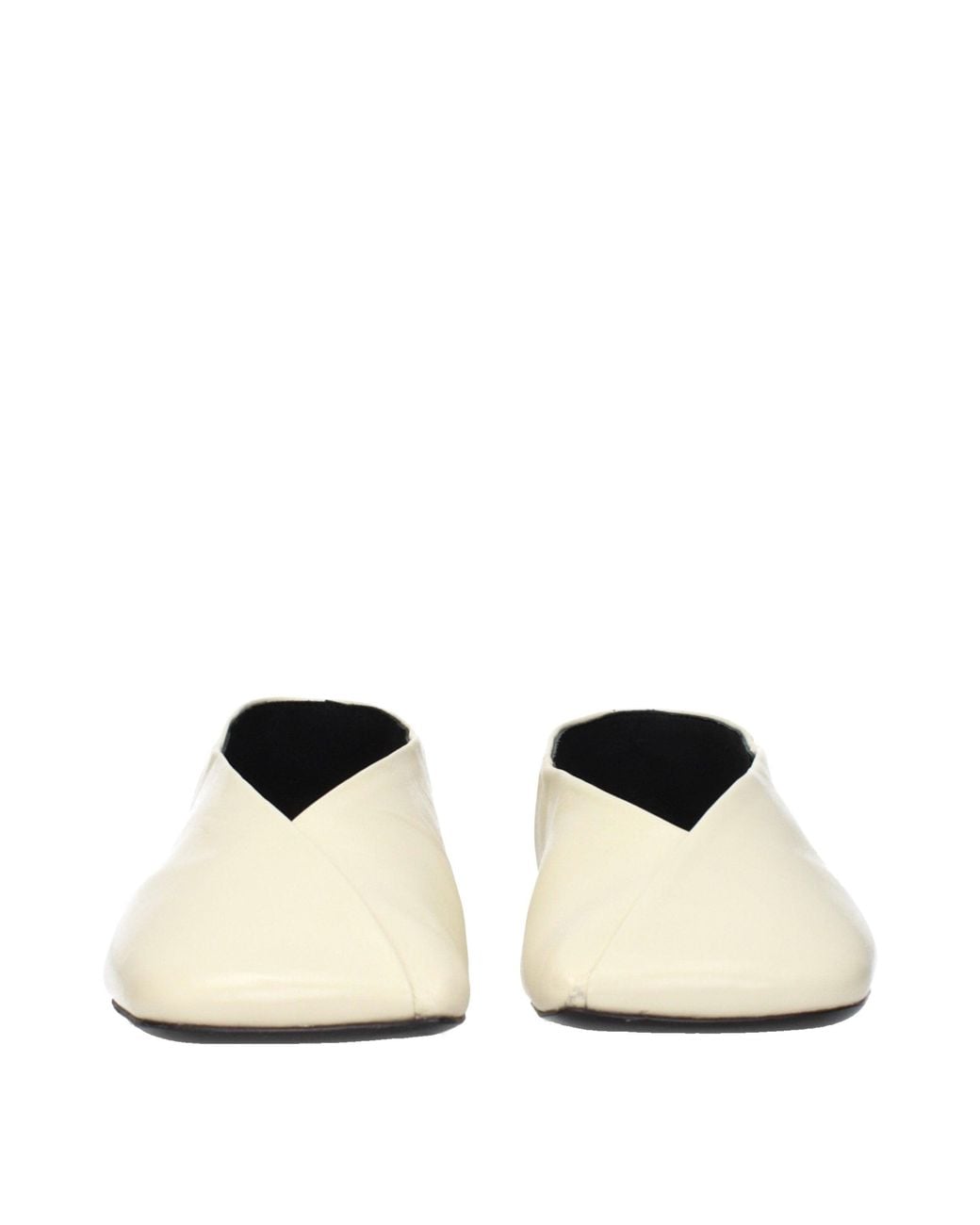 Jil Sander Natural Leather Ballet Flats
