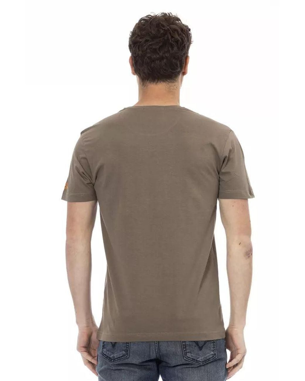 TRUSSARDI ACTION Gray Brown Cotton Men T for men
