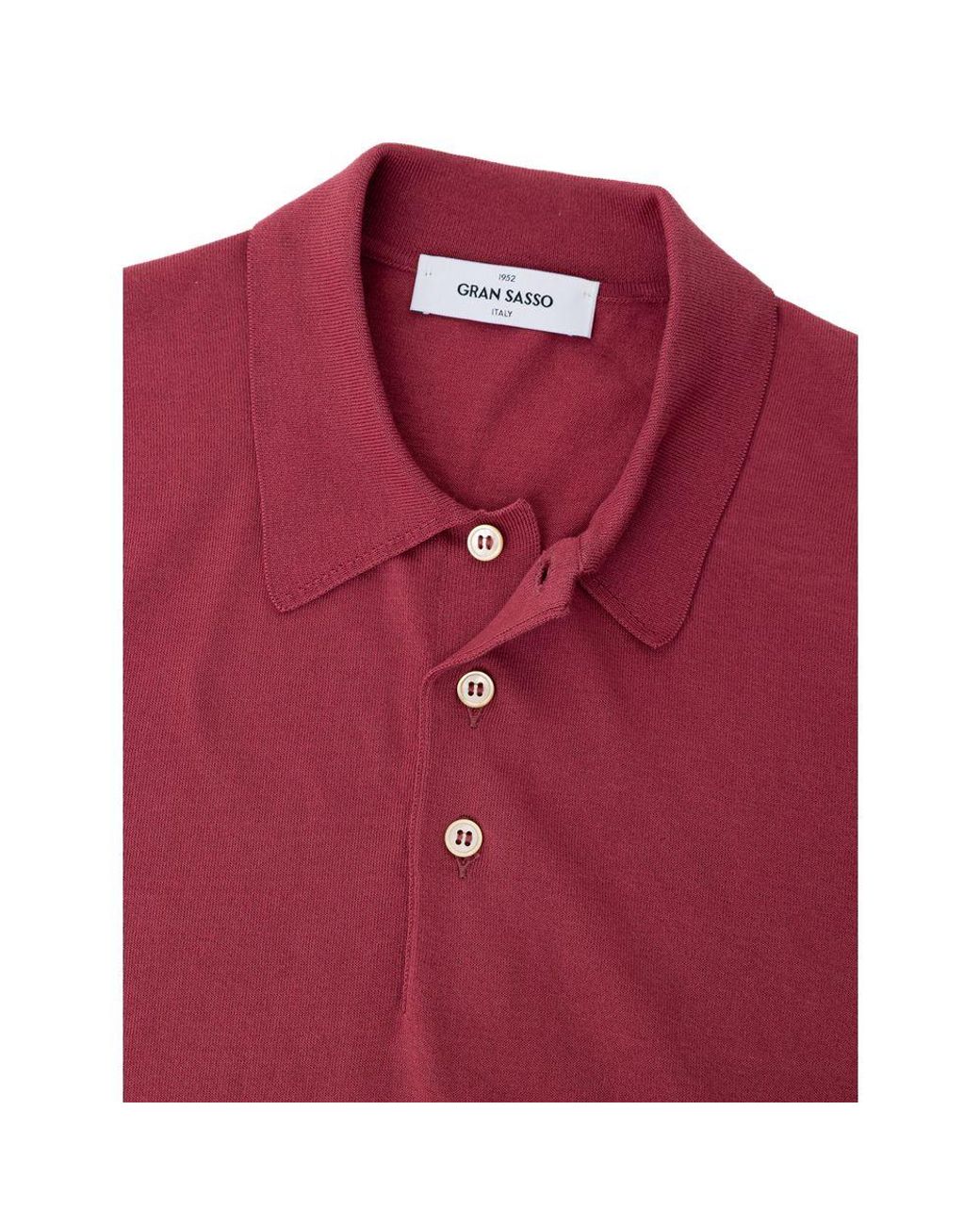 Gran Sasso Red Cotton Polo Shirt for men
