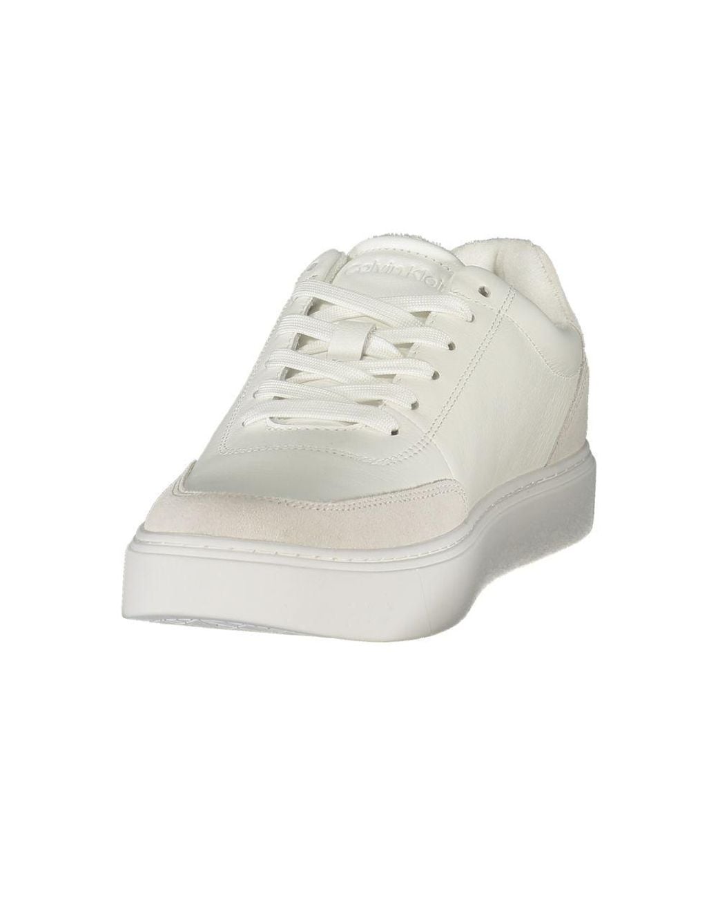 Calvin Klein White Polyurethane Men's Sneaker for men