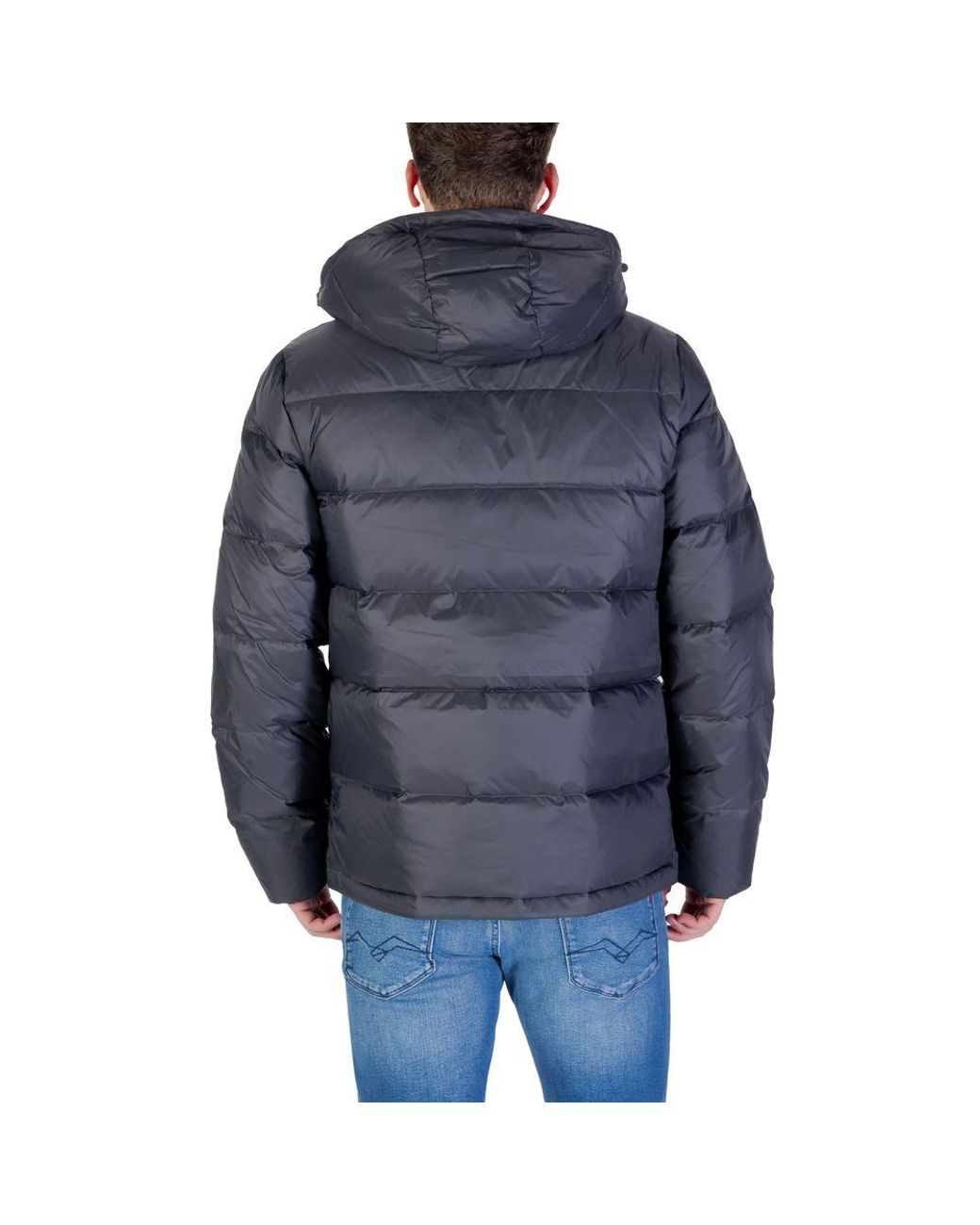 Calvin Klein Blue Gray Polyamide Coat for men