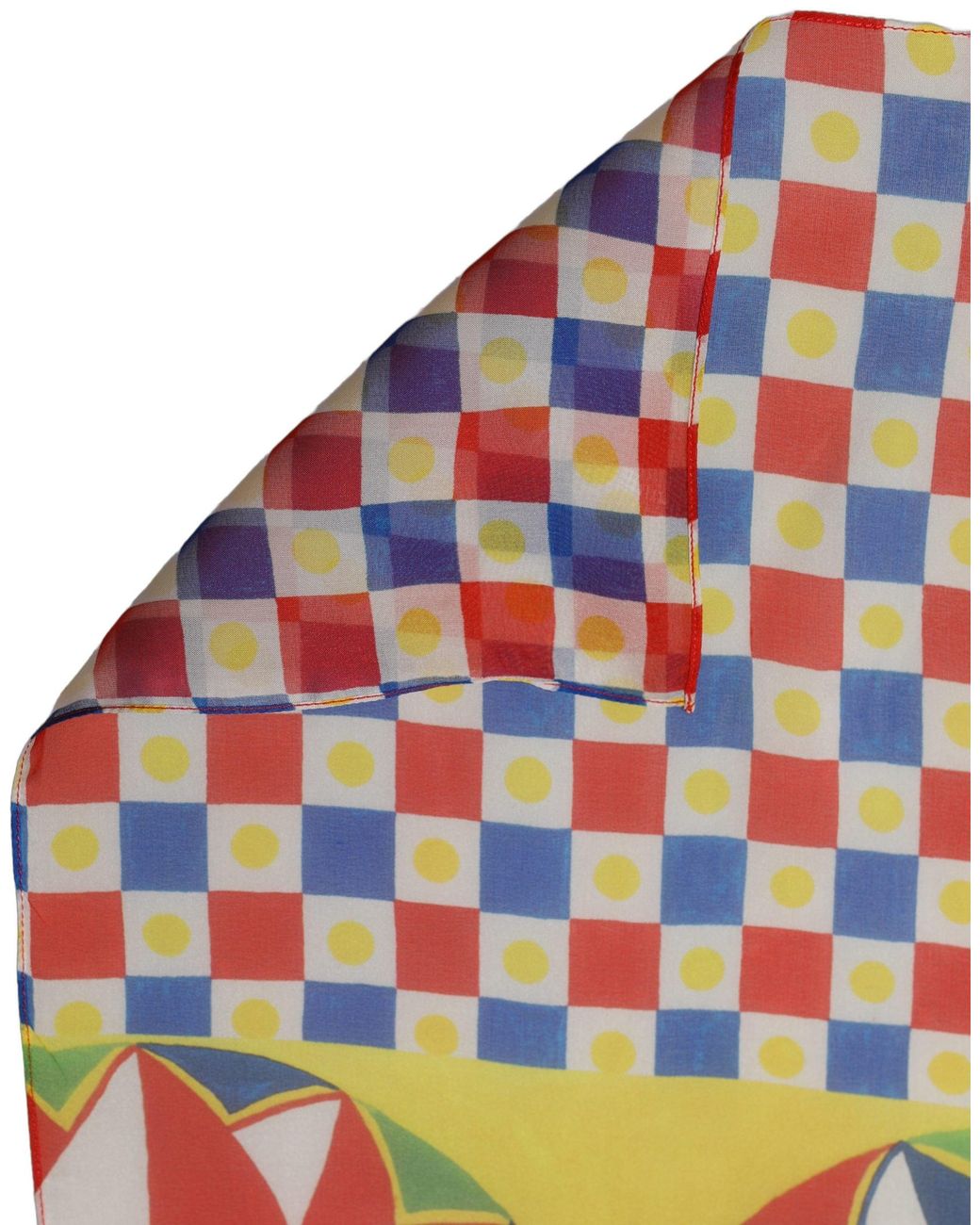 Dolce & Gabbana Pink Multicolor Silk Carretto Foulard Scarf
