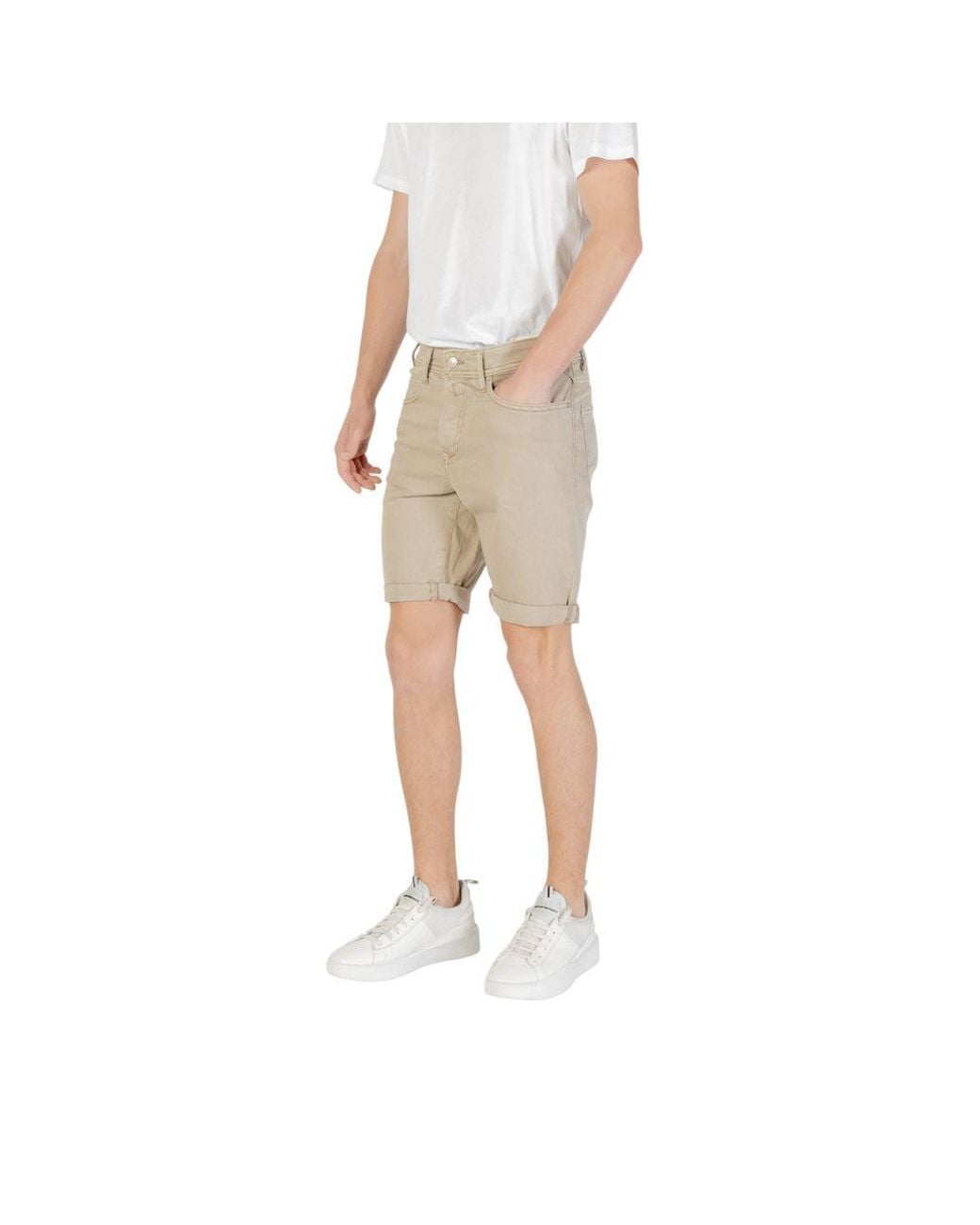 Replay Natural Cotton Bermuda Shorts for men