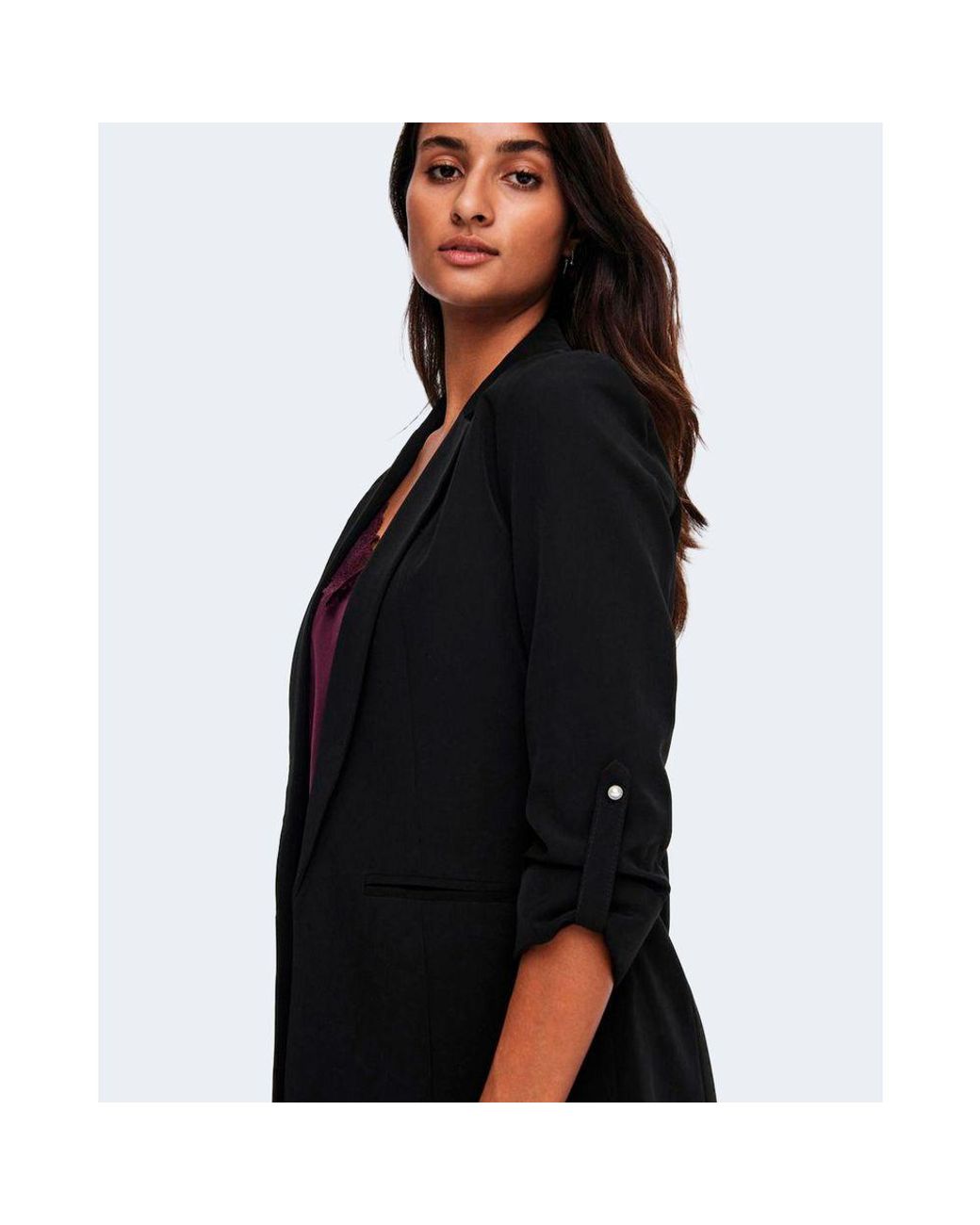 ONLY Black Polyester Suits & Blazer