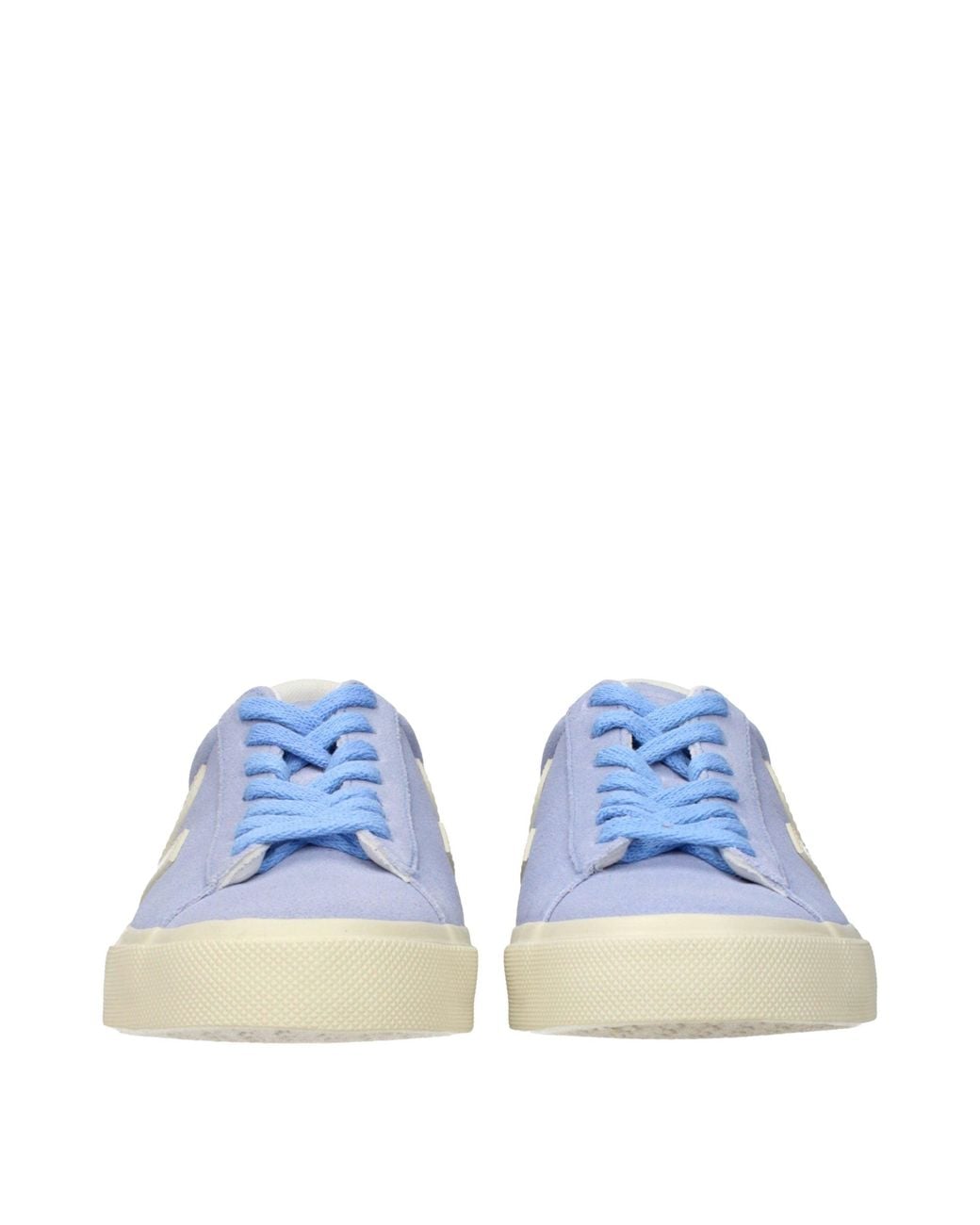 Veja Blue Purple Leather Low Top Sneakers