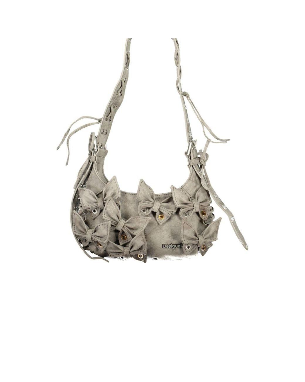 Desigual Gray Poliuretano Donna Borsa