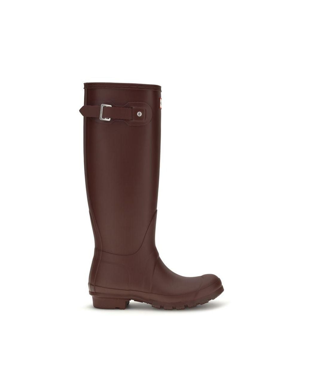 Hunter Brown Bordeaux Rubber Rain Boots