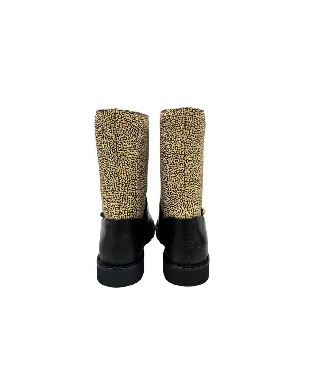 Borbonese Blue Beige Leather Boot