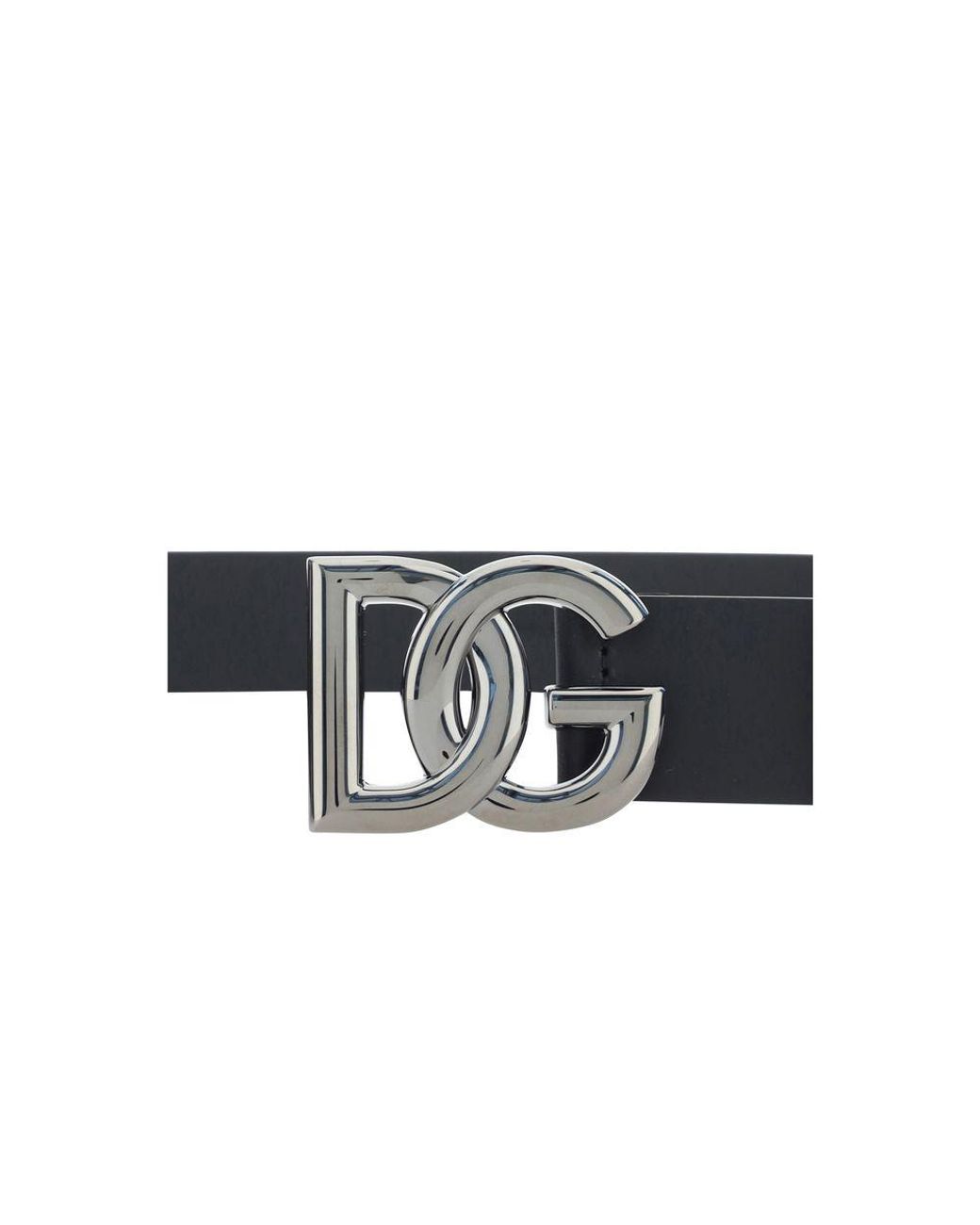 Dolce & Gabbana Black Calf Leather Bos Taurus Regular Belt for men