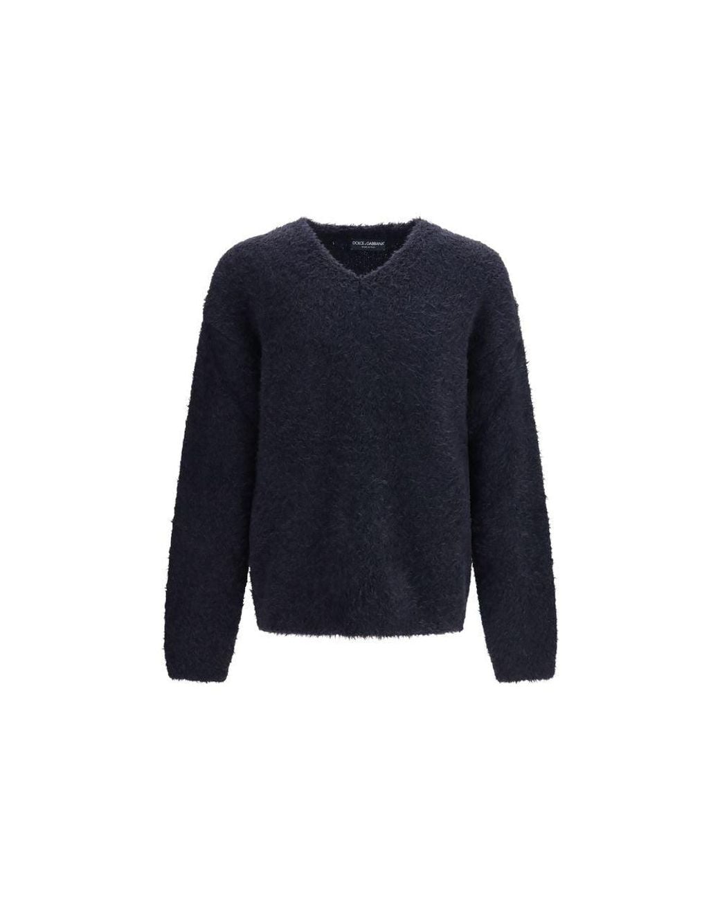 Dolce & Gabbana Blue Marabou Sweatshirt for men