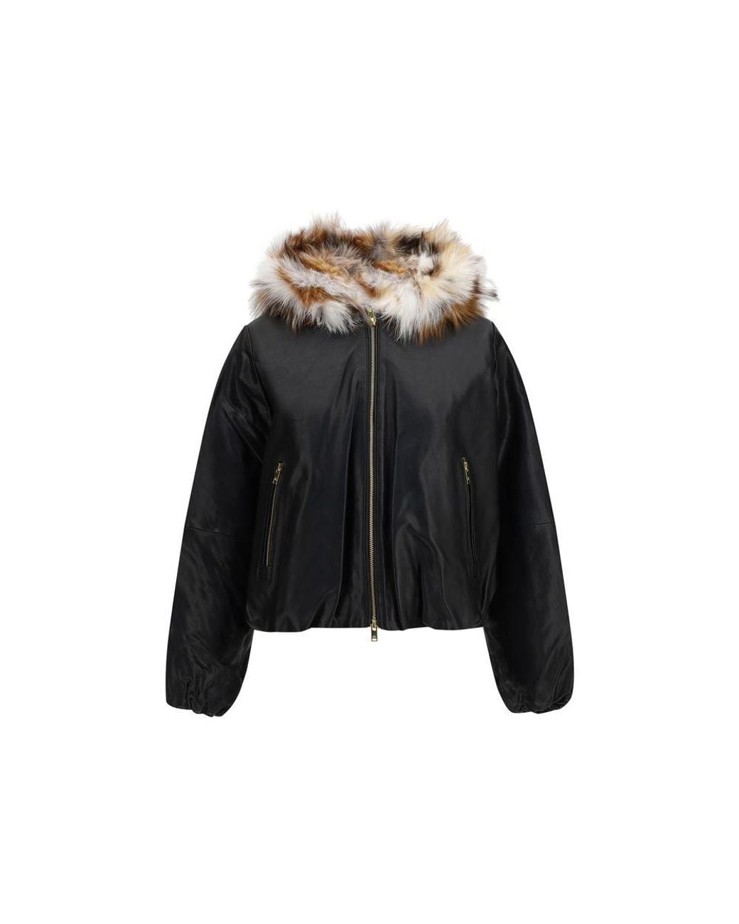 Moose Knuckles Black Lambskin Leather Jacket