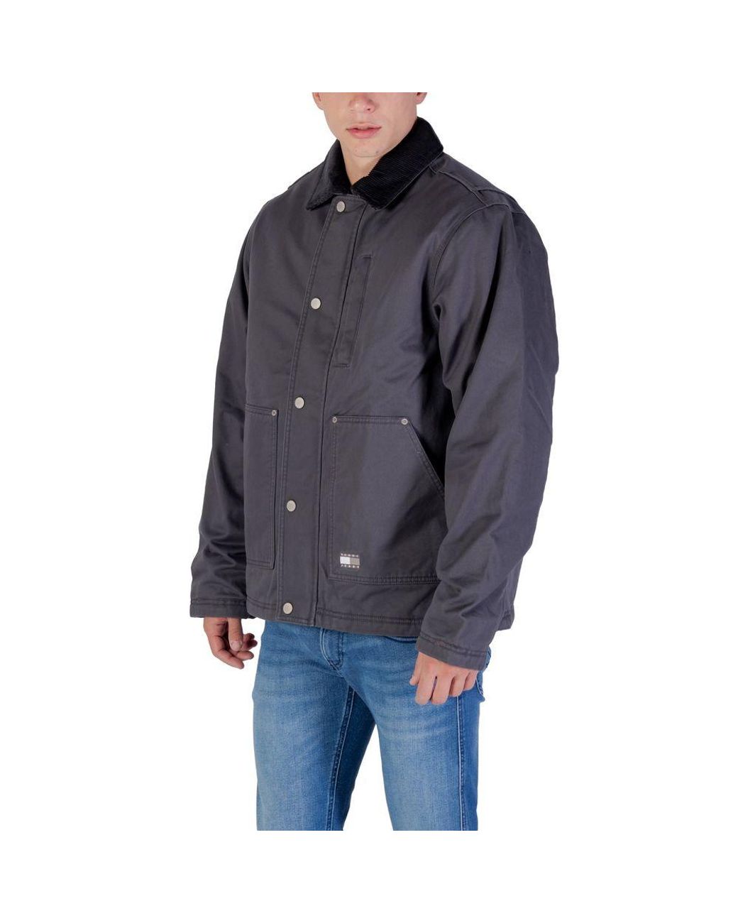 Tommy Hilfiger Blue Gray Recycled Cotton Denim Jacket for men