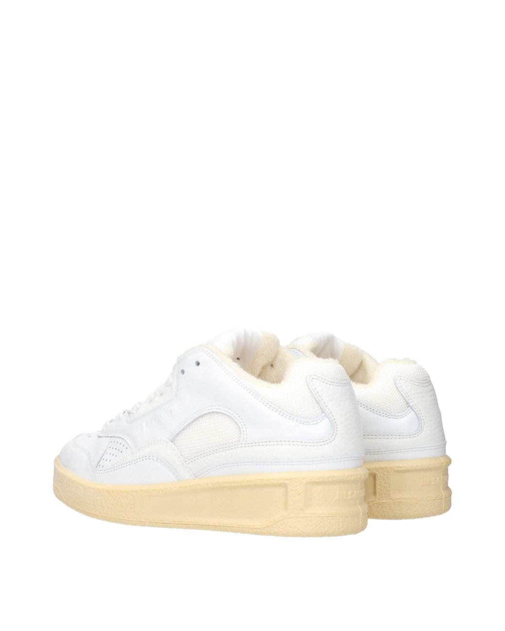Jil Sander White Leather Low Top Sneakers