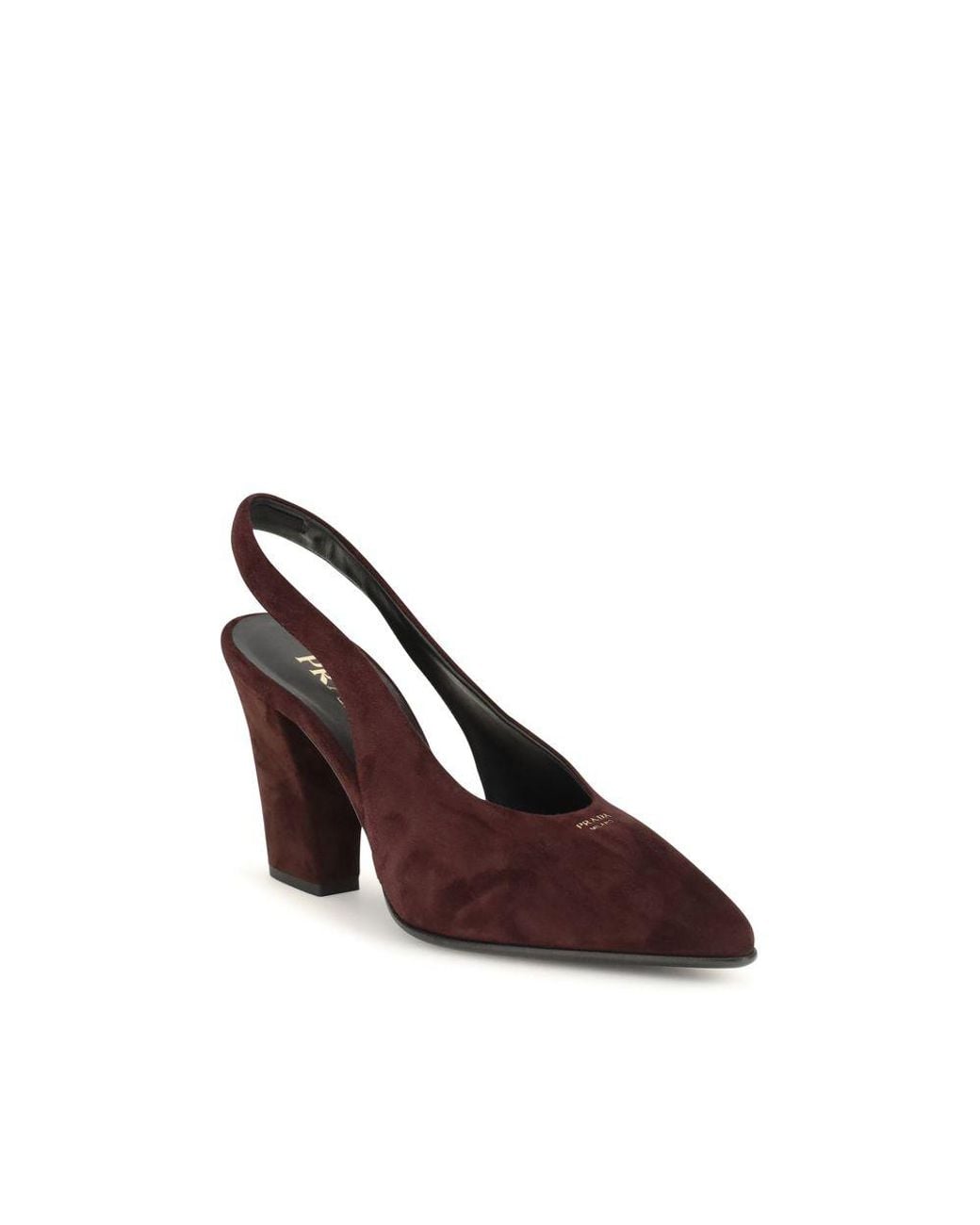 Prada Brown Bordeaux Calf Leather Bos Taurus High Heel Pumps