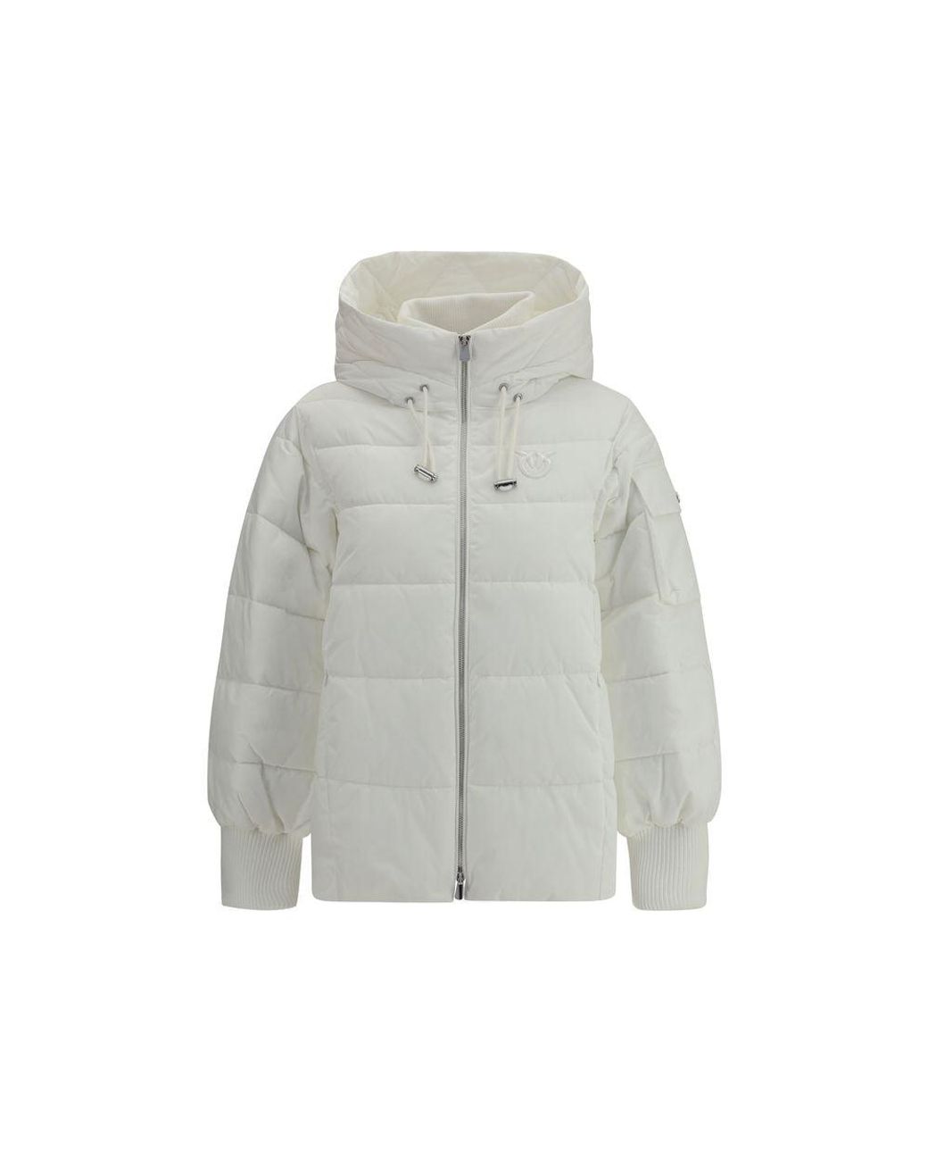 Pinko Gray Polyester Full-Length Jacket