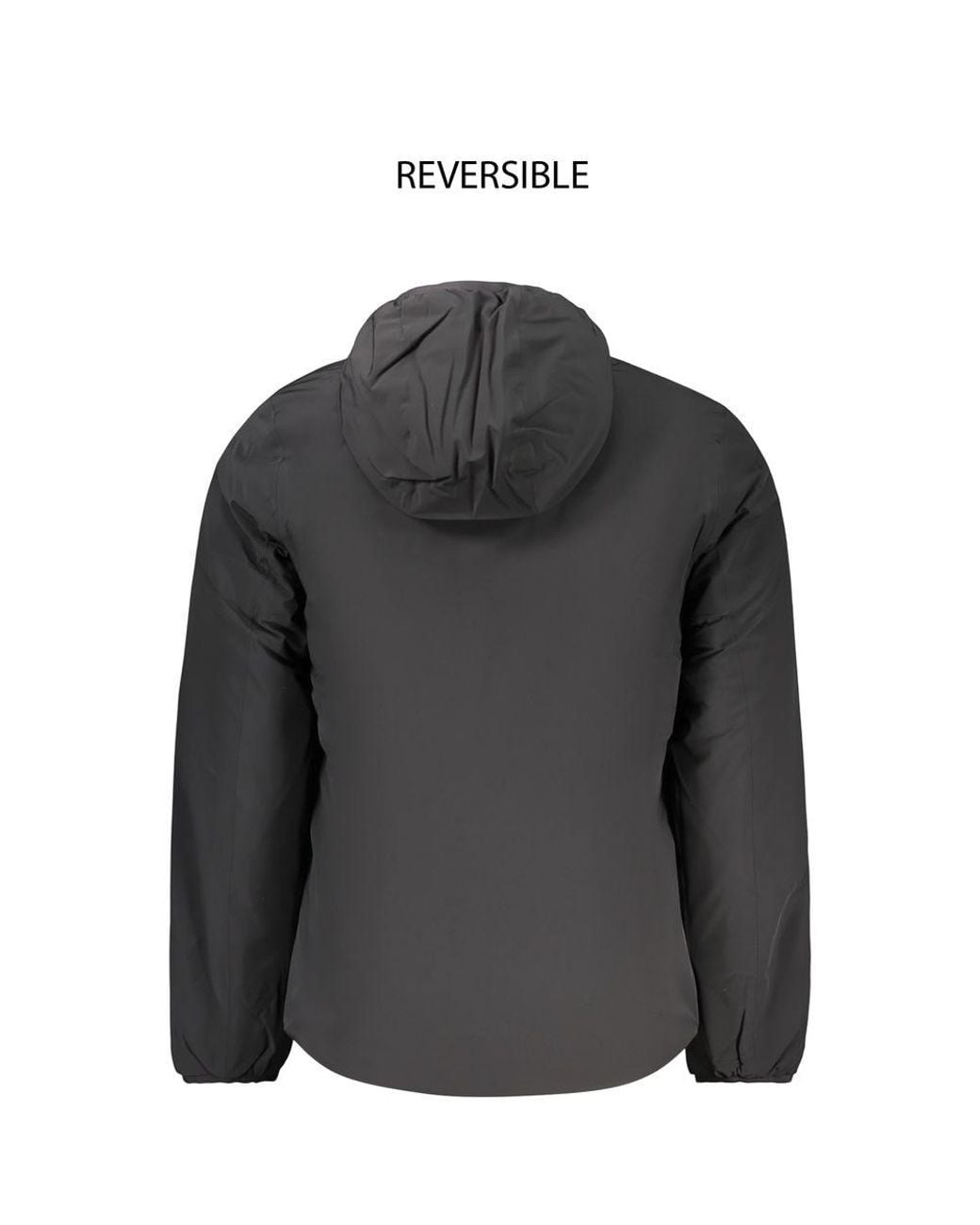 K-Way Gray Black Nylon Men's Jacket - S for men