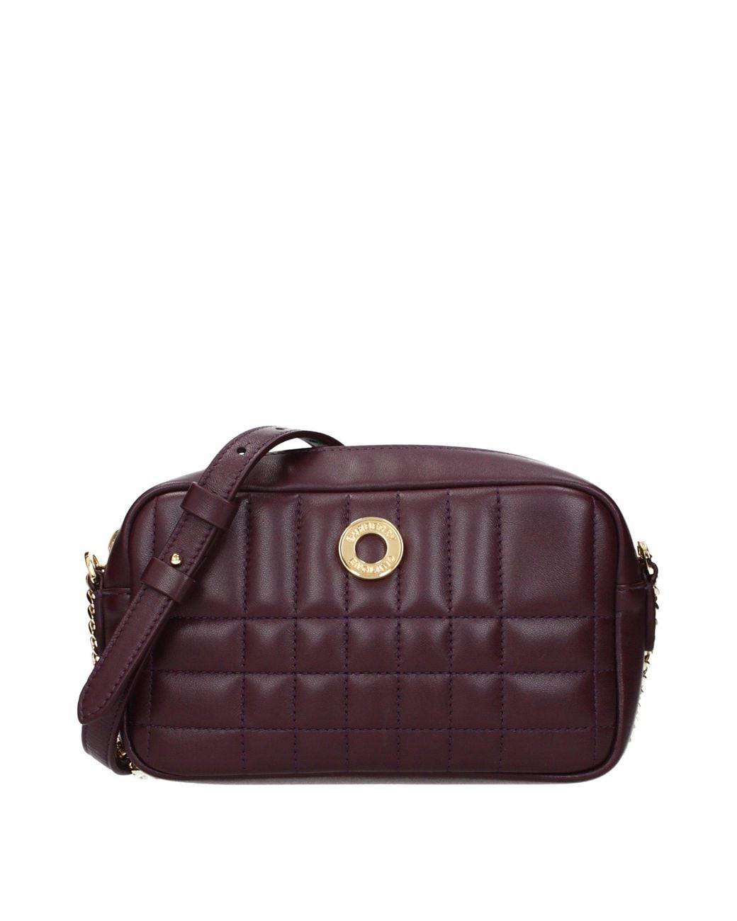 Burberry Purple Red Leather Crossbody Bag