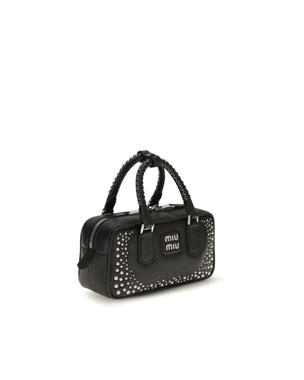 Miu Miu Black Calf Leather Bos Taurus Shoulder Bag