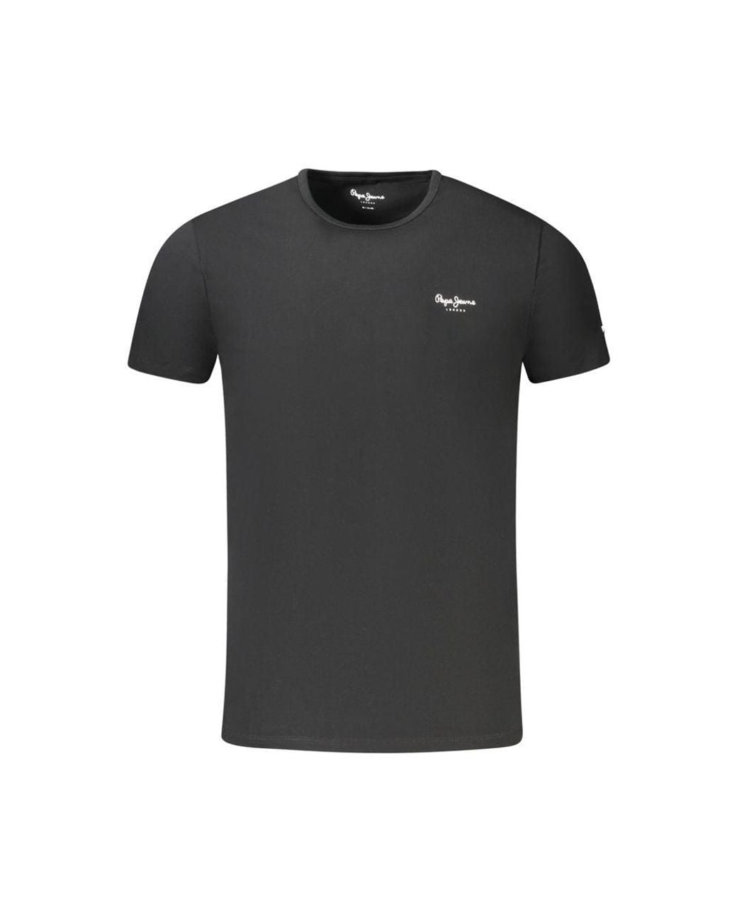 Pepe Jeans Black Cotton T-Shirt for men