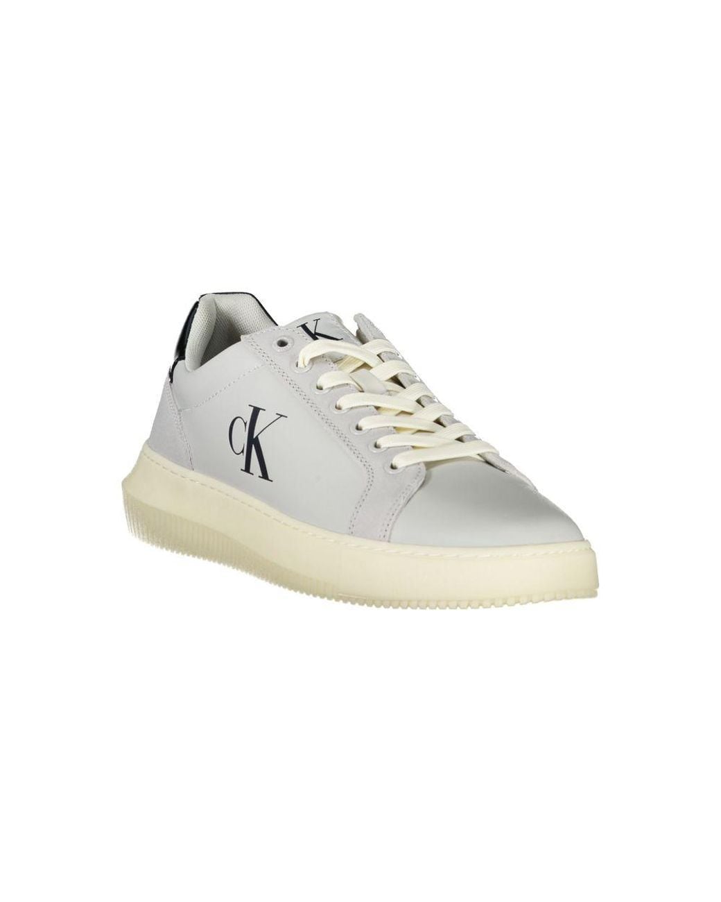 Calvin Klein Brown Leather Men Sneaker for men