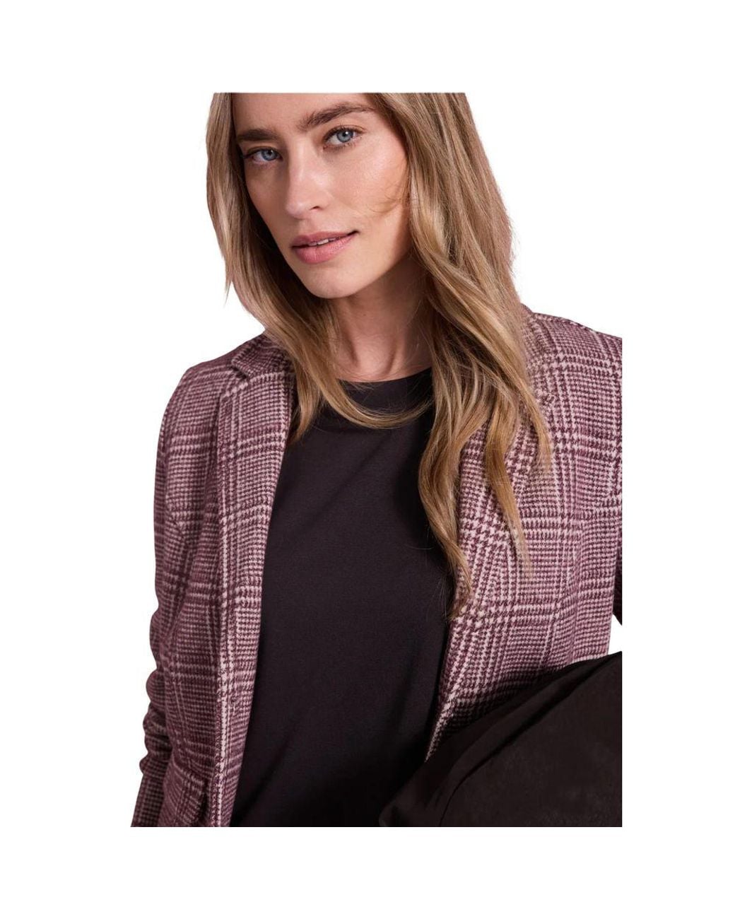 Street One Blue Purple Polyester Blazer