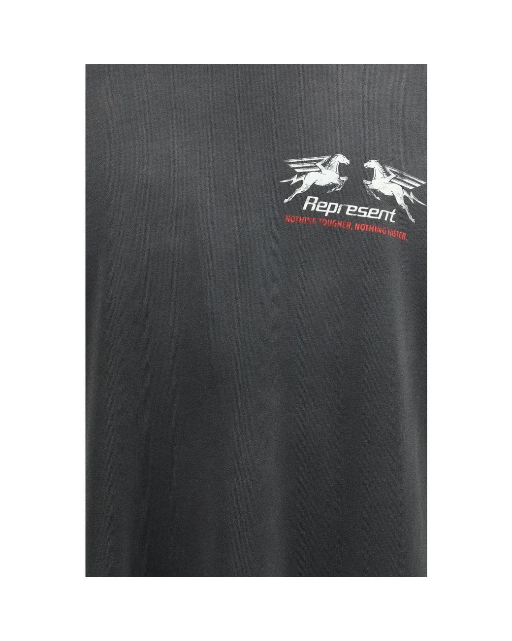 Represent Black Gray Cotton T for men