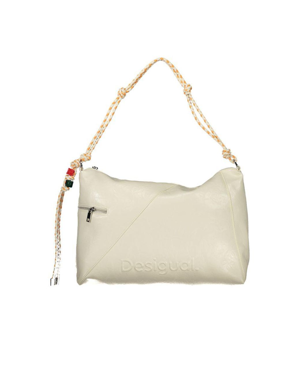 Desigual Natural Ecru Polyurethane Handbag