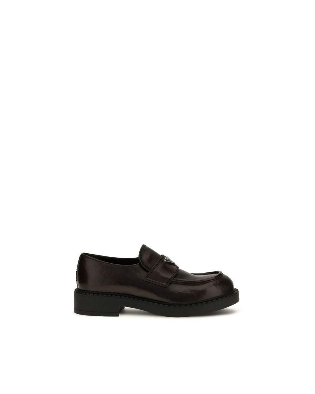 Prada Black Brown Calf Leather Bos Taurus Slip for men