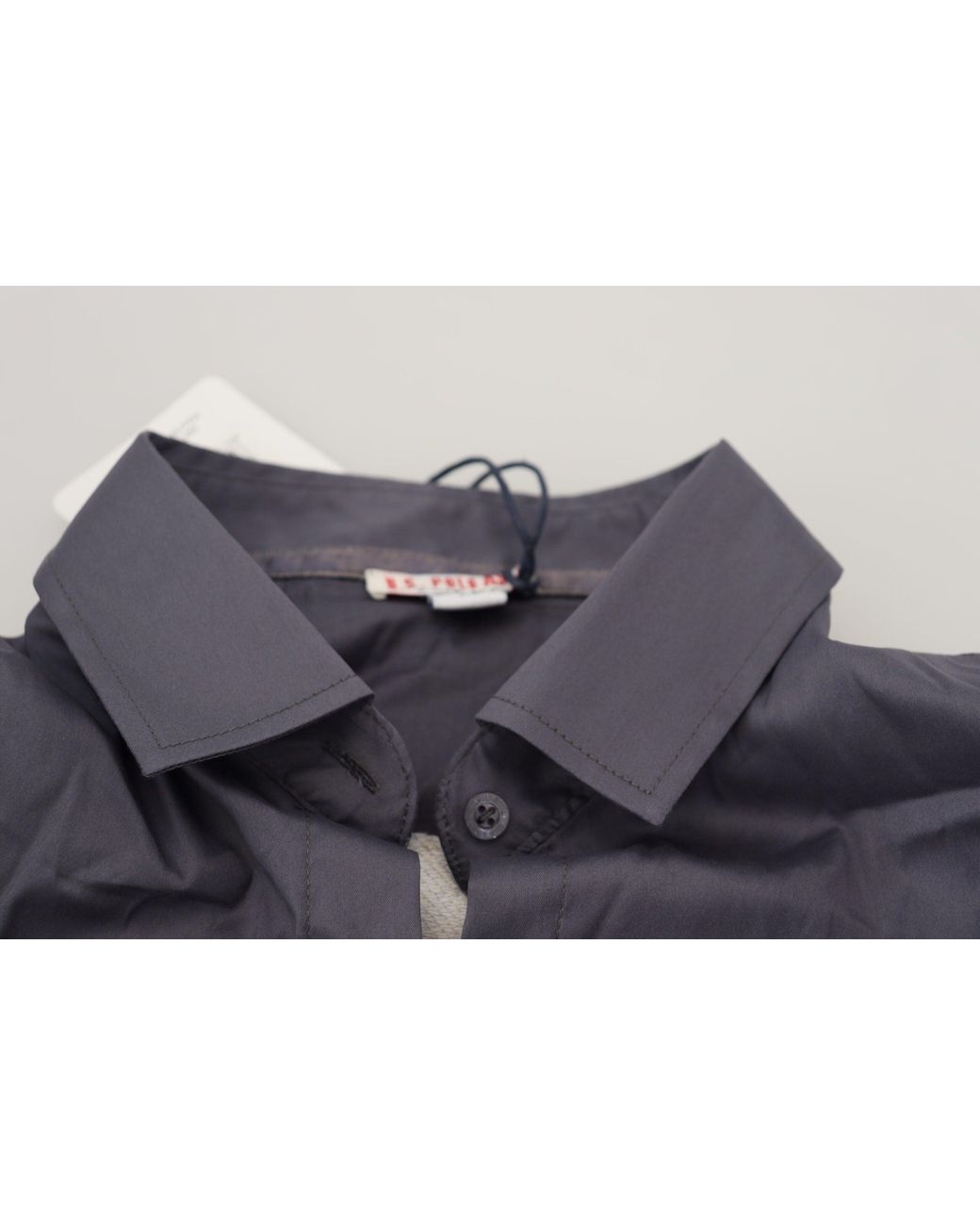 U.S. POLO ASSN. Blue Printed Long Sleeves Colla Top