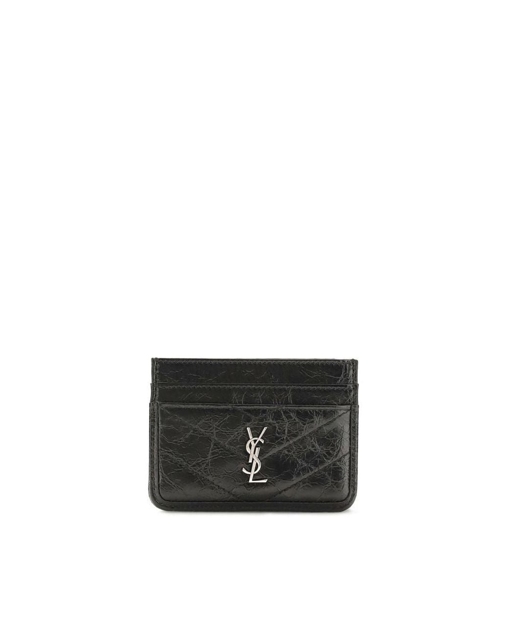 Saint Laurent Black Calf Leather Bos Taurus Wallet