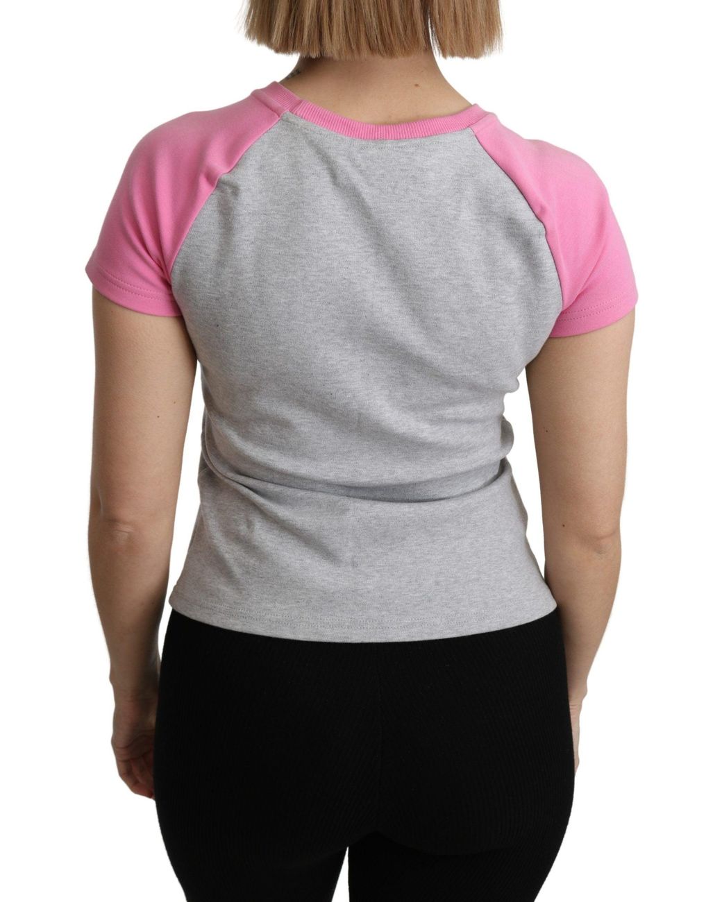Moschino Gray Chic Crew Neck Cotton T-Shirt