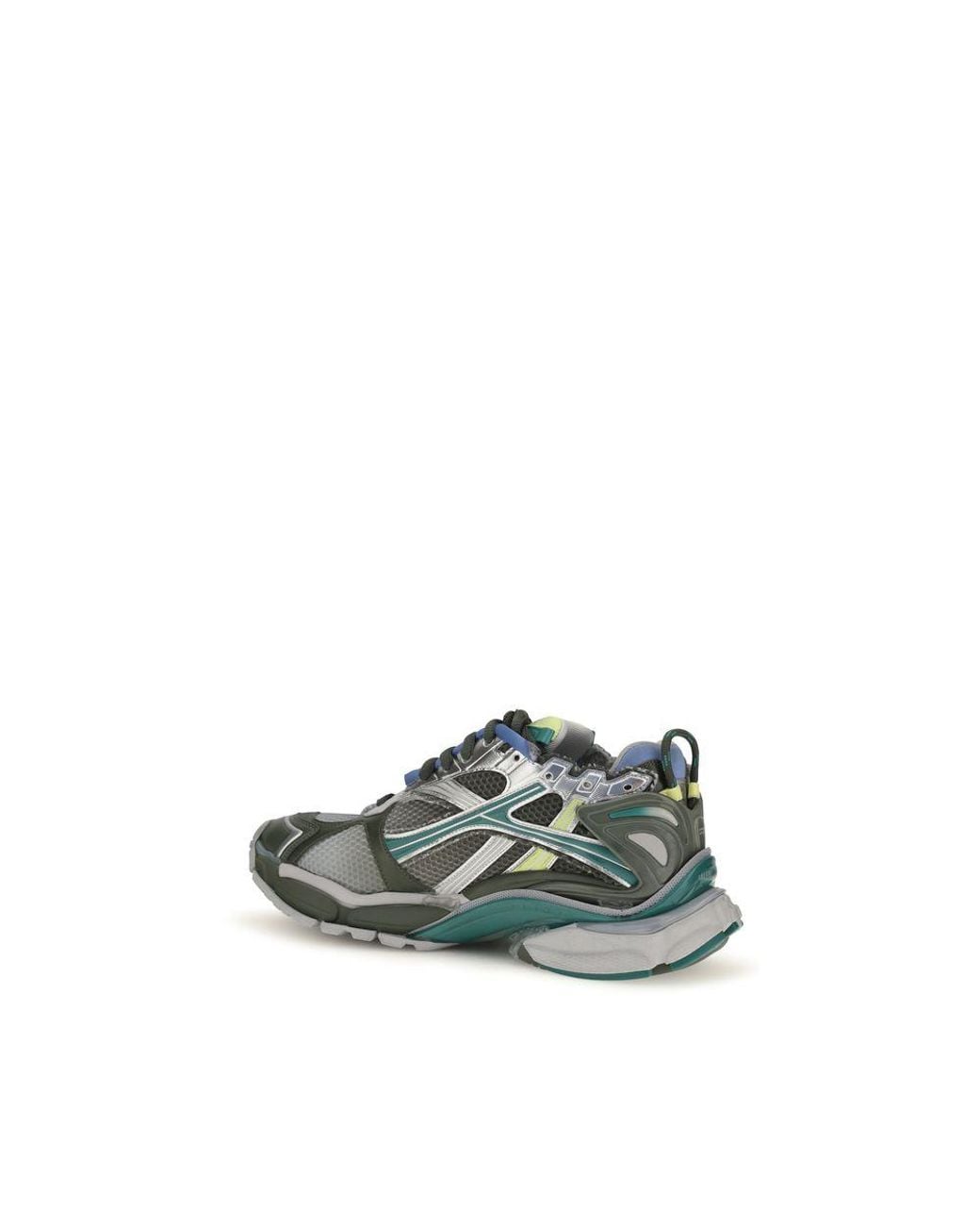 Balenciaga Blue Multicolor Polyester Athletic Sneakers for men