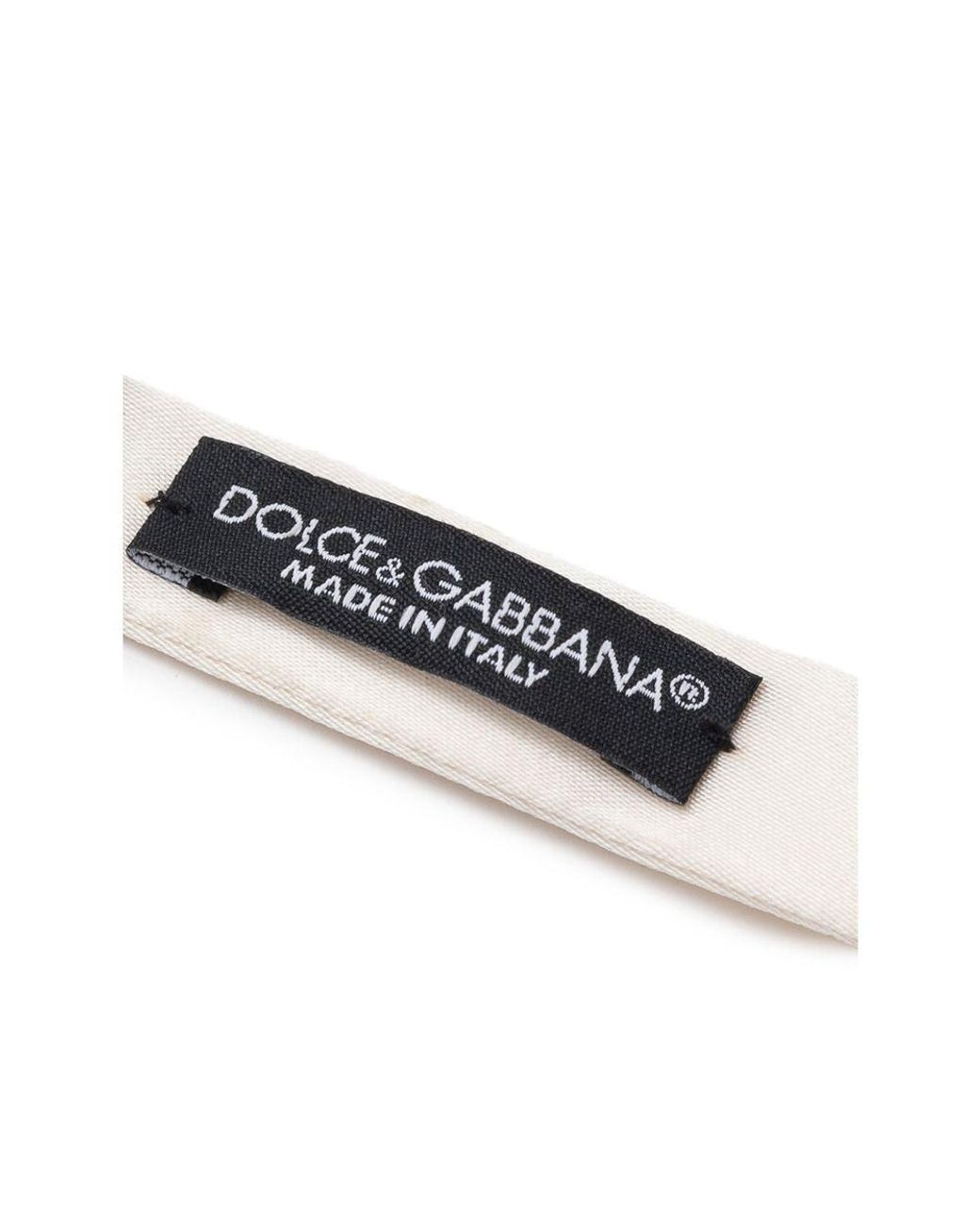 Dolce & Gabbana White Silk Bow Tie for men