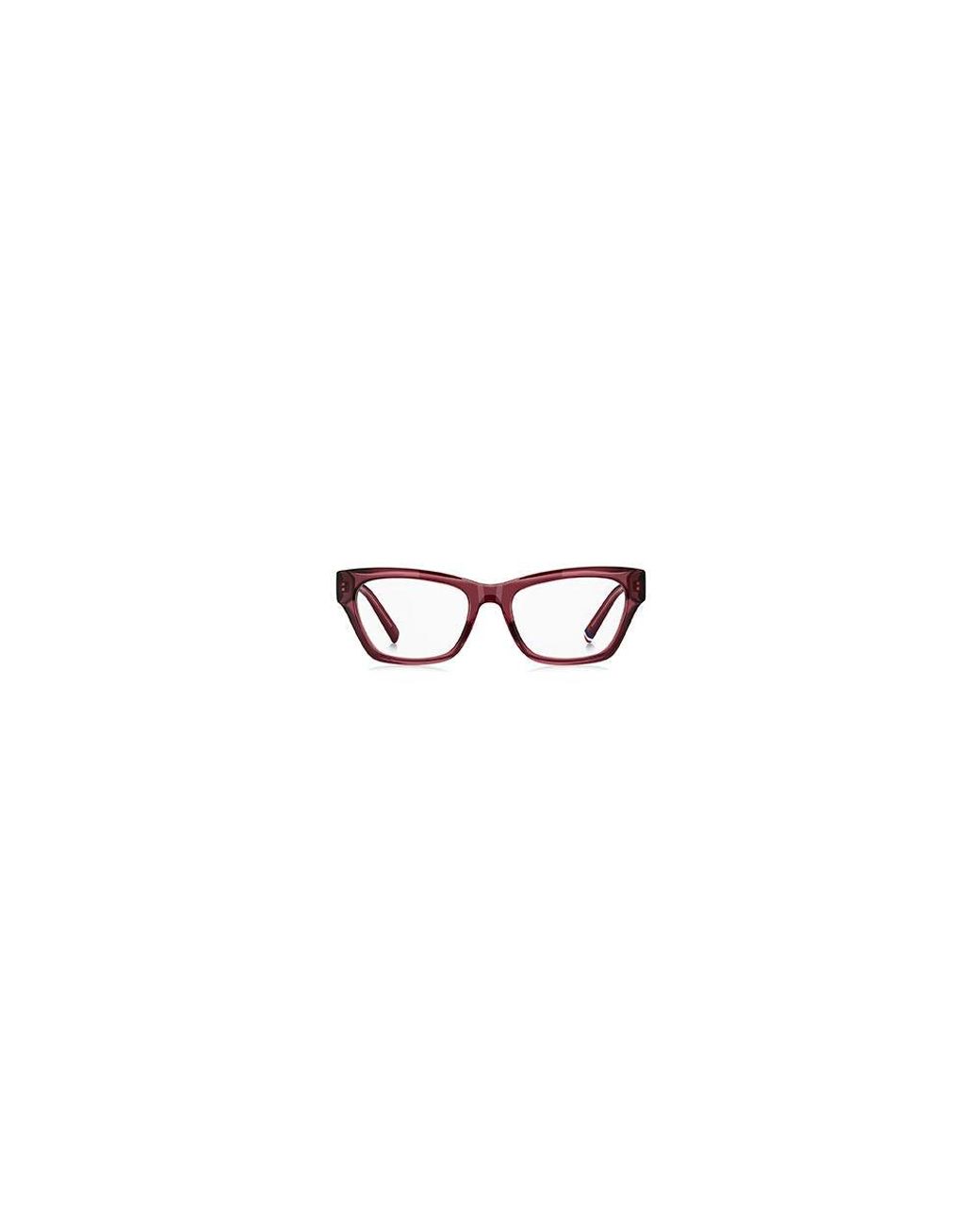 Tommy Hilfiger White Burgundy Acetate Glasses (frames)