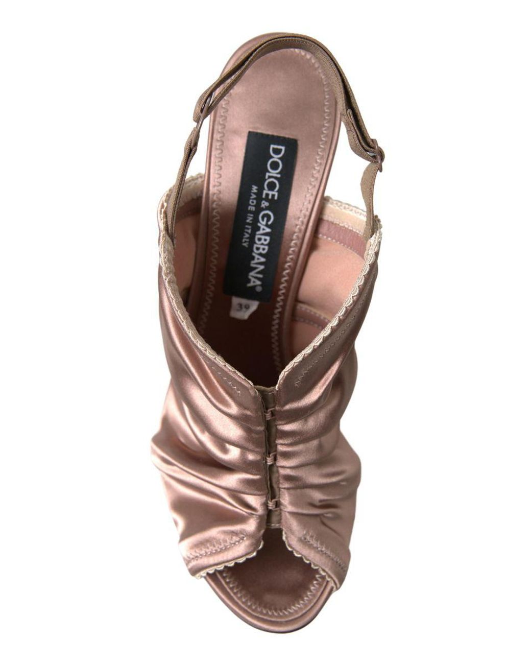 Dolce & Gabbana Brown Elegant Slingback Stiletto Heels
