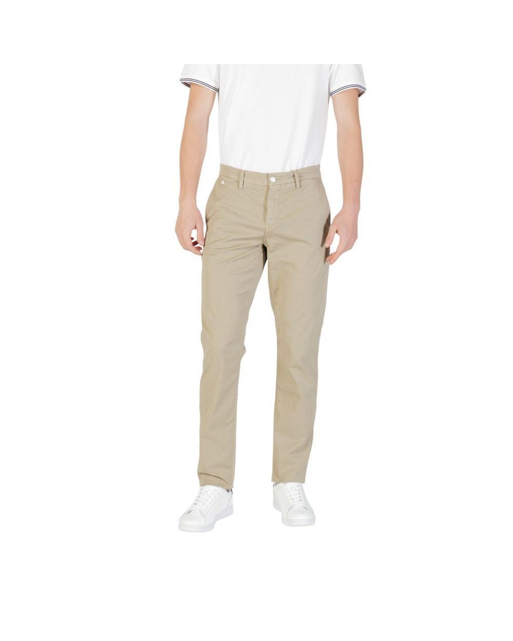 Replay Natural Bicolor Cotton Casual Pants for men
