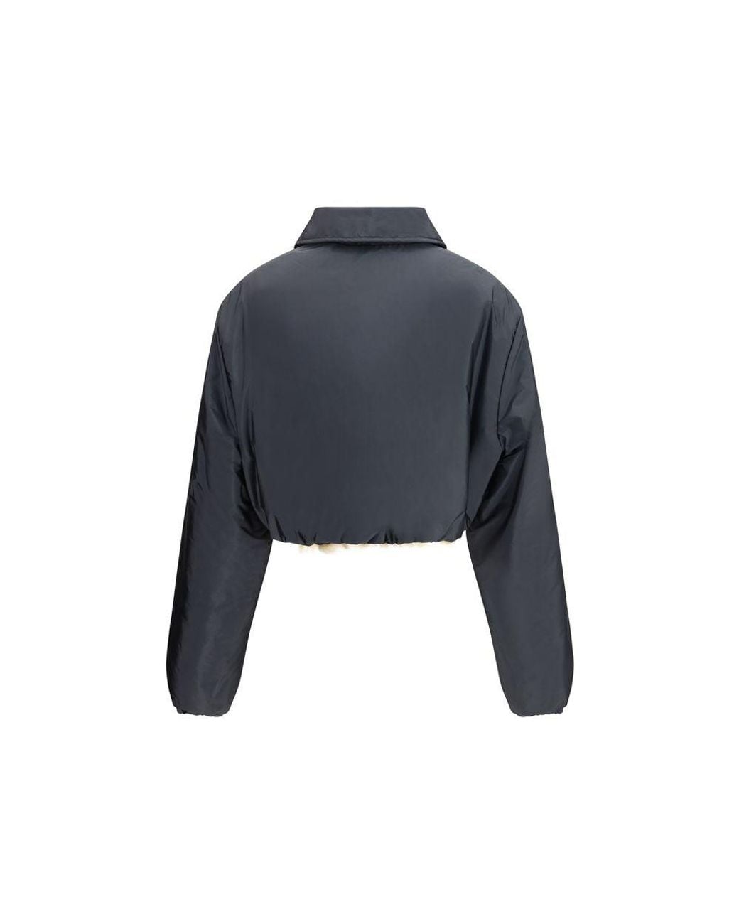 Miu Miu Blue Gray Recycled Polyamide Shell Jacket