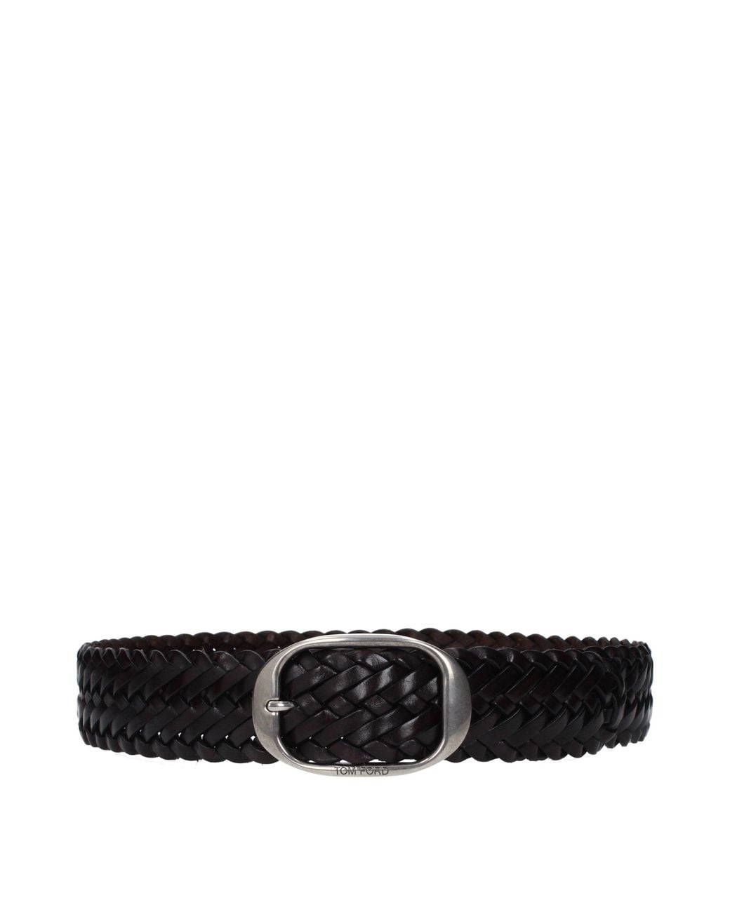 Tom Ford Black Brown Leather Regular Belt for men