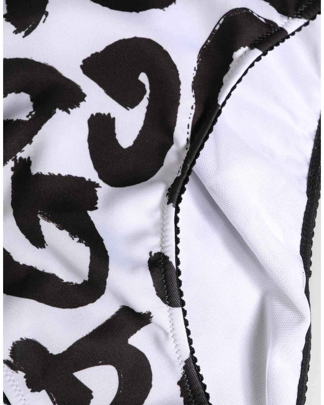 Dolce & Gabbana Black White Graphic Logo High Brief Underwear