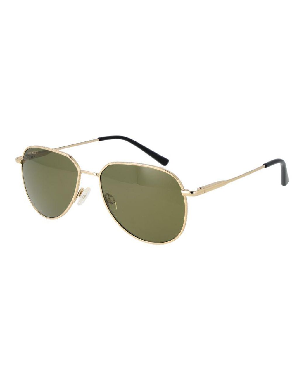 Serengeti Green Gold Plastic Sunglasses