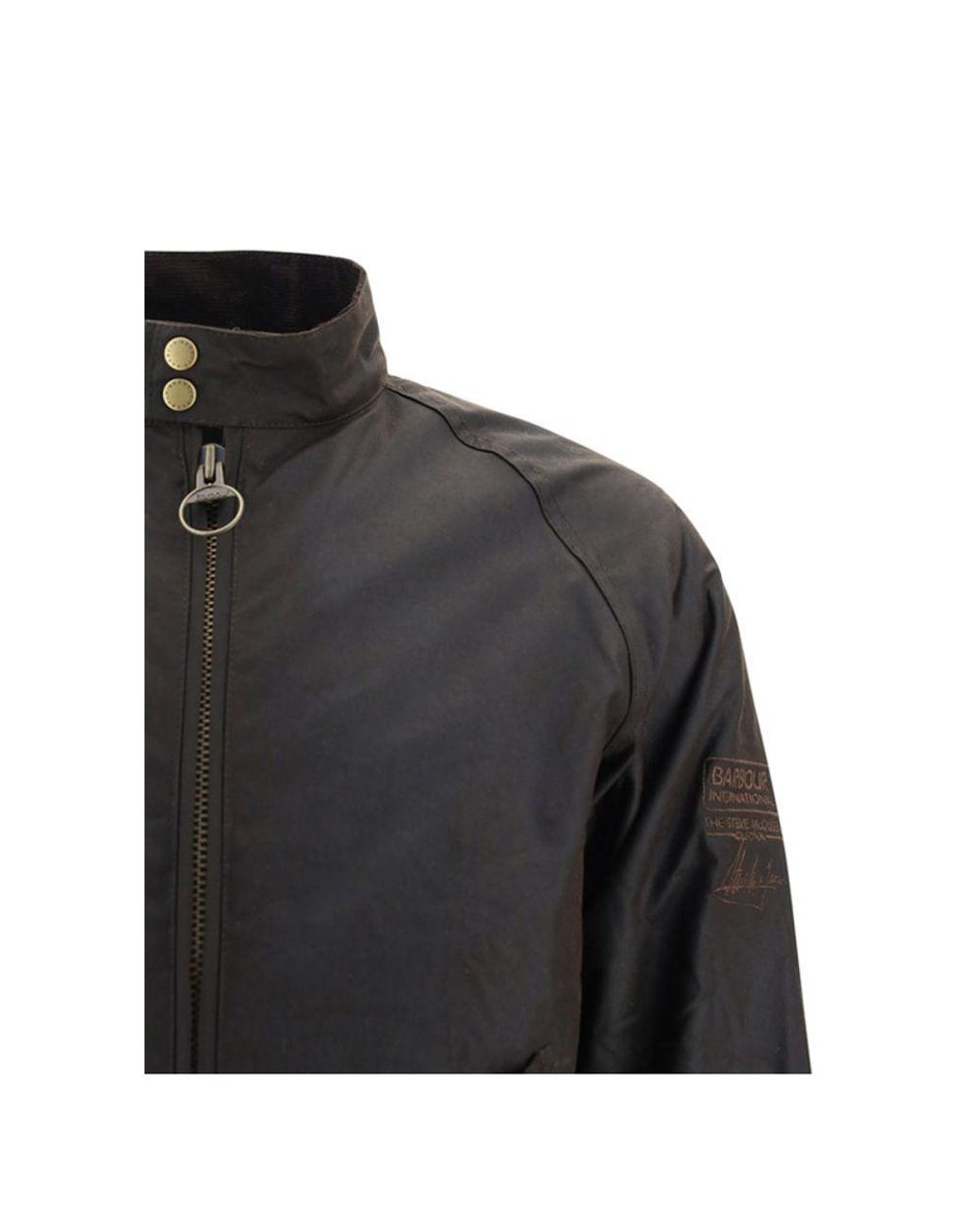 Barbour Black Cotton Bomber for men