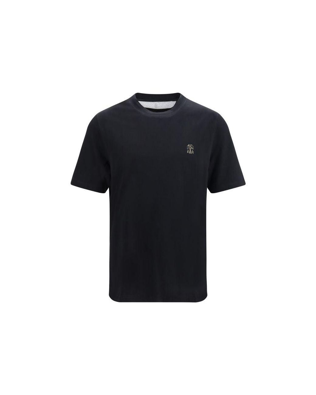 Brunello Cucinelli Black Cotton T for men
