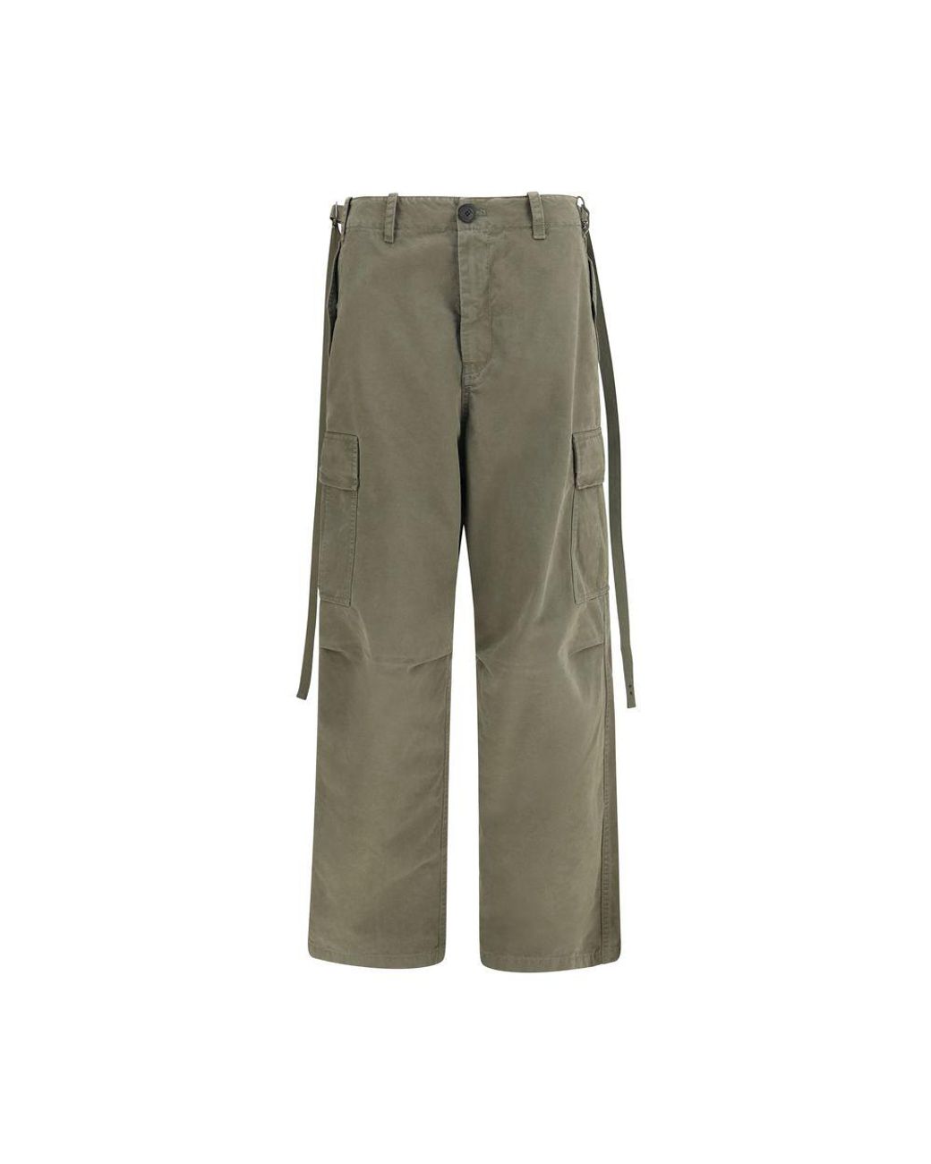 Fendi Green Bicolor Cotton Cargo Pants