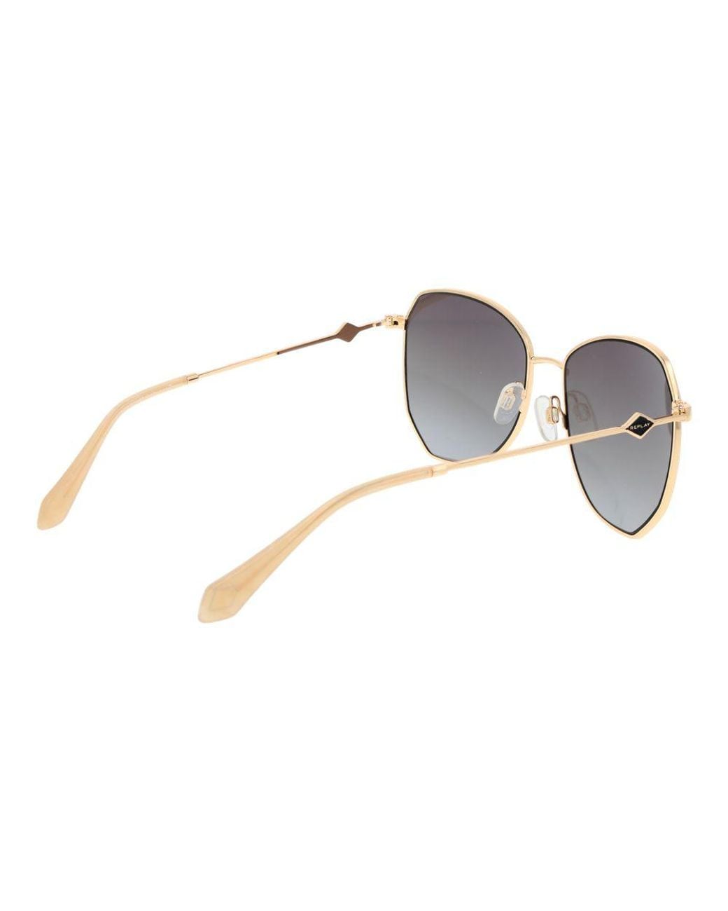 Replay Gray Metal Sunglasses