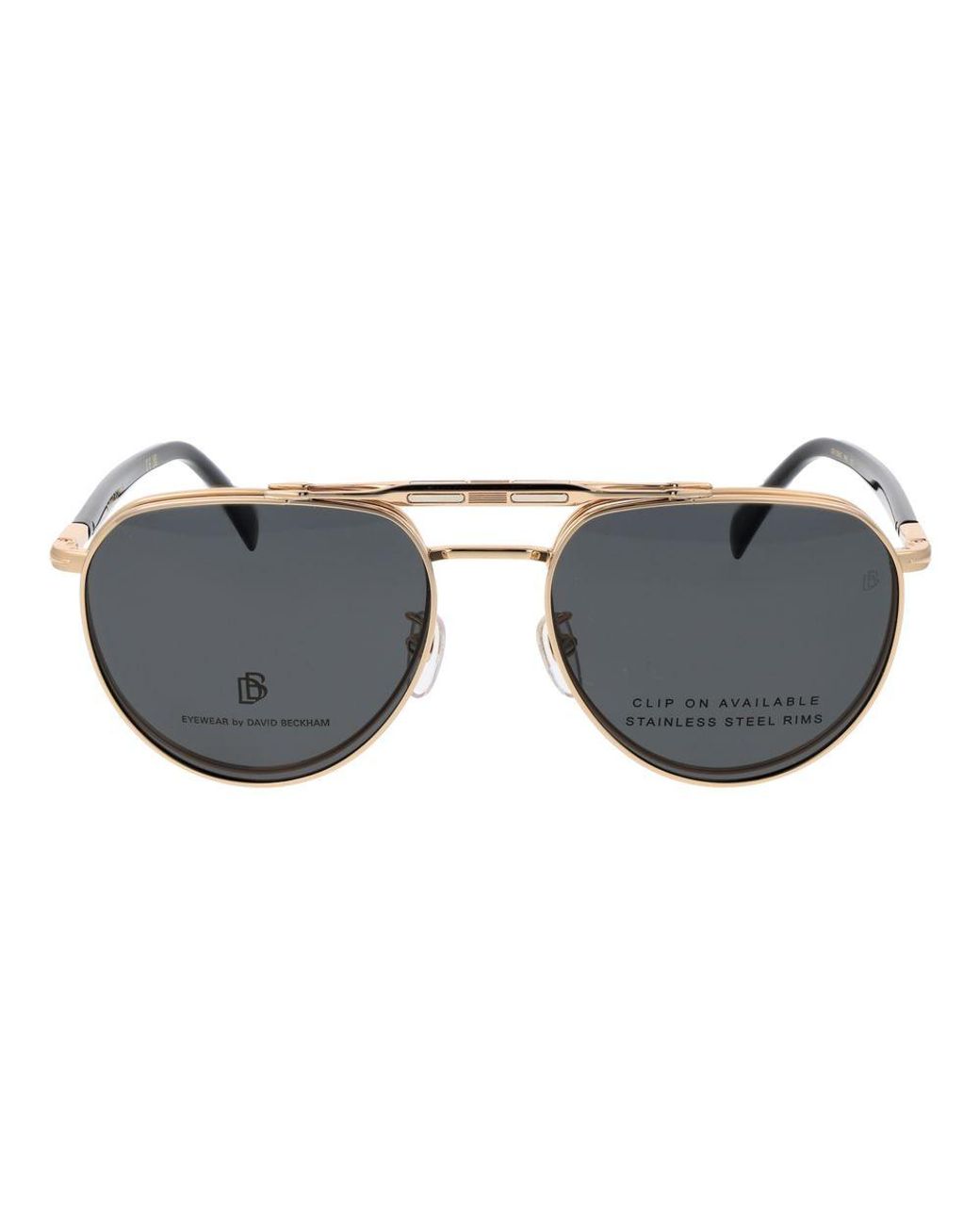 David Beckham Black Gold Metal Glasses (frames) for men